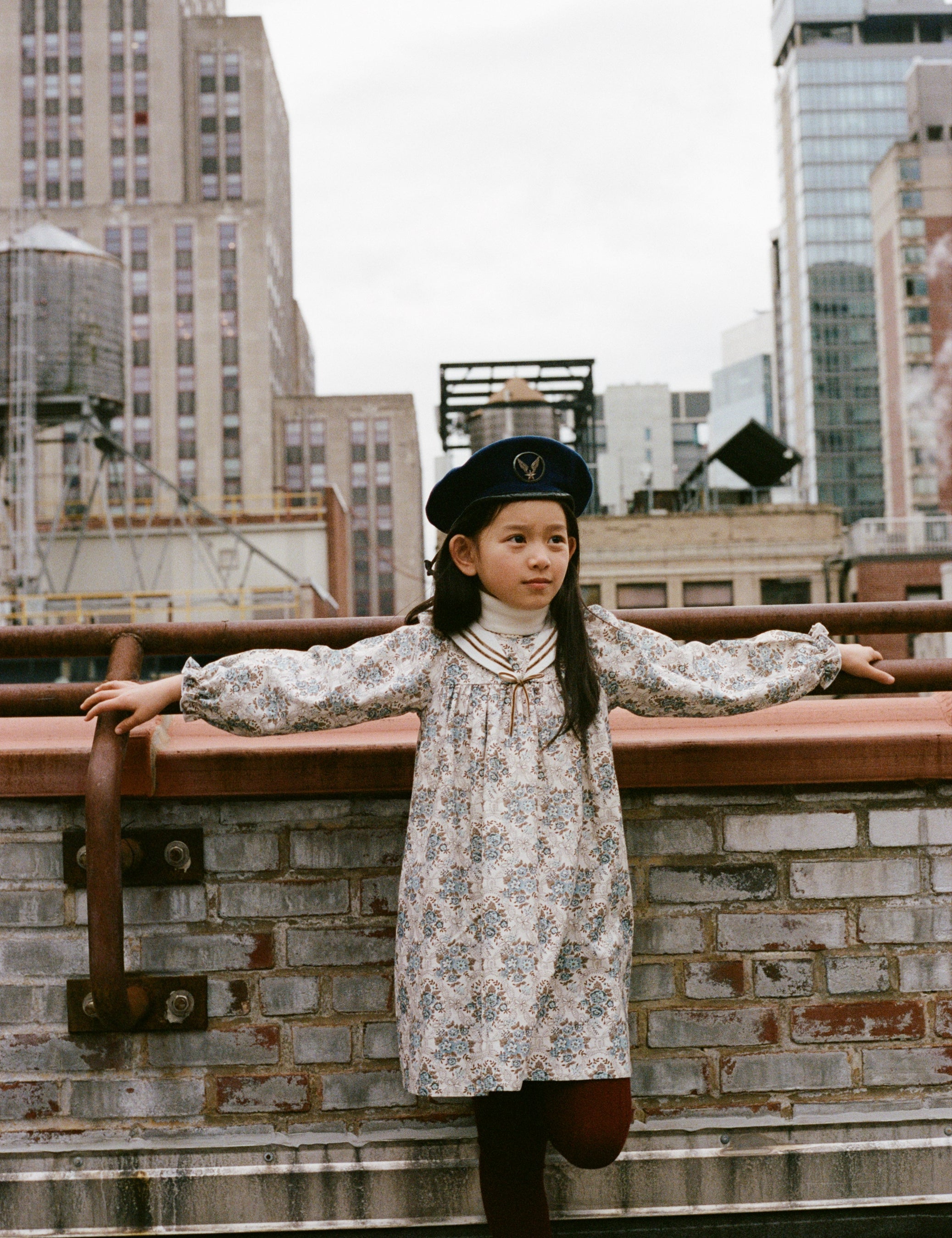 Bebe Organic Kids' Cotton Dress in Vintage Floral (Catherine)