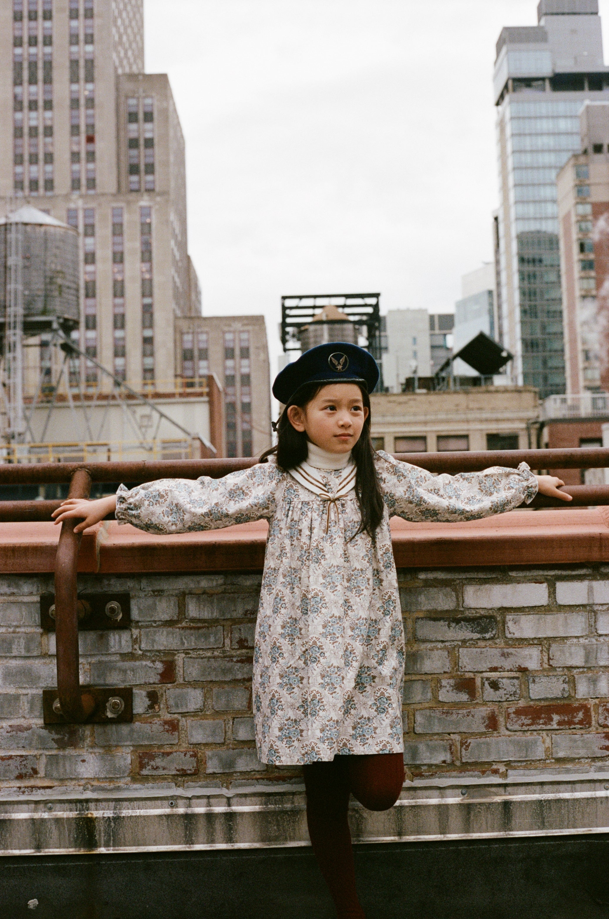 Bebe Organic Kids' Cotton Dress in Vintage Floral (Catherine)