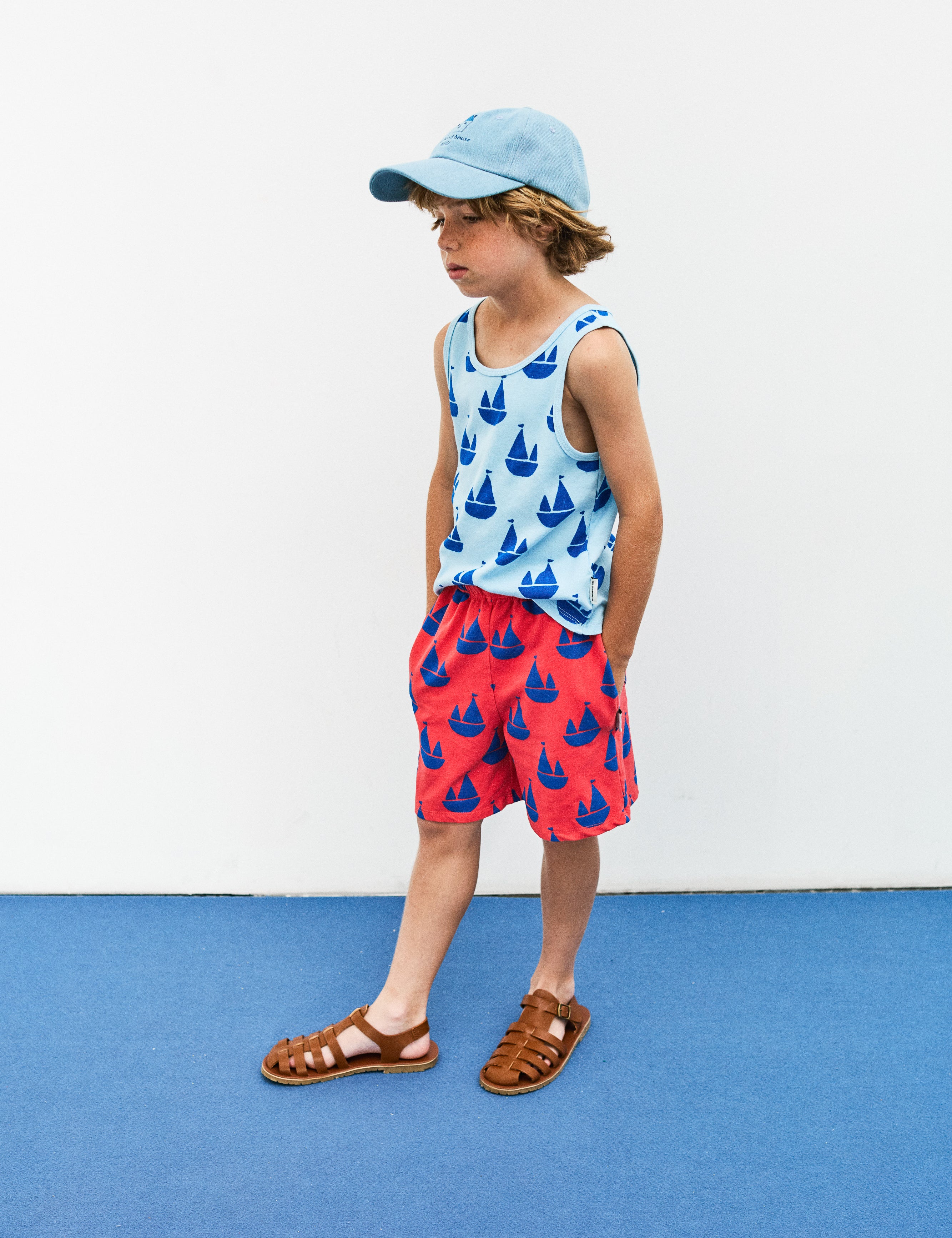 Weekend House Kids kids bermuda shorts in all-over boat print