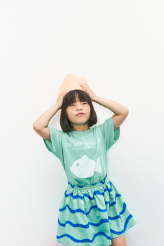 Weekend House Kids girls short skirt with waves print