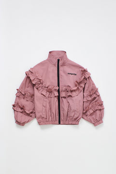 Ruffles Nylon Jacket Pink — Maison Mangostan FW26