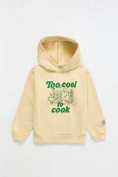 Too Cool To Cook Hoodie Beige — Maison Mangostan FW26