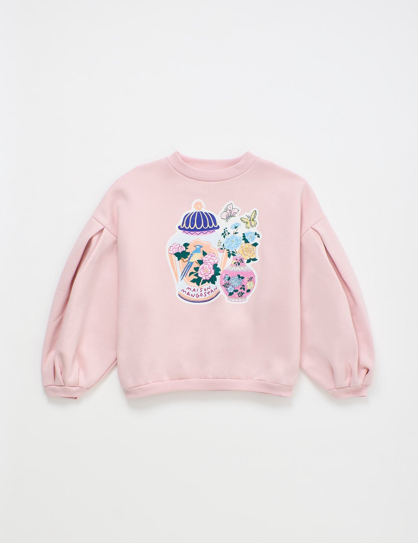 Porcelain Sweatshirt Pink — Maison Mangostan FW26