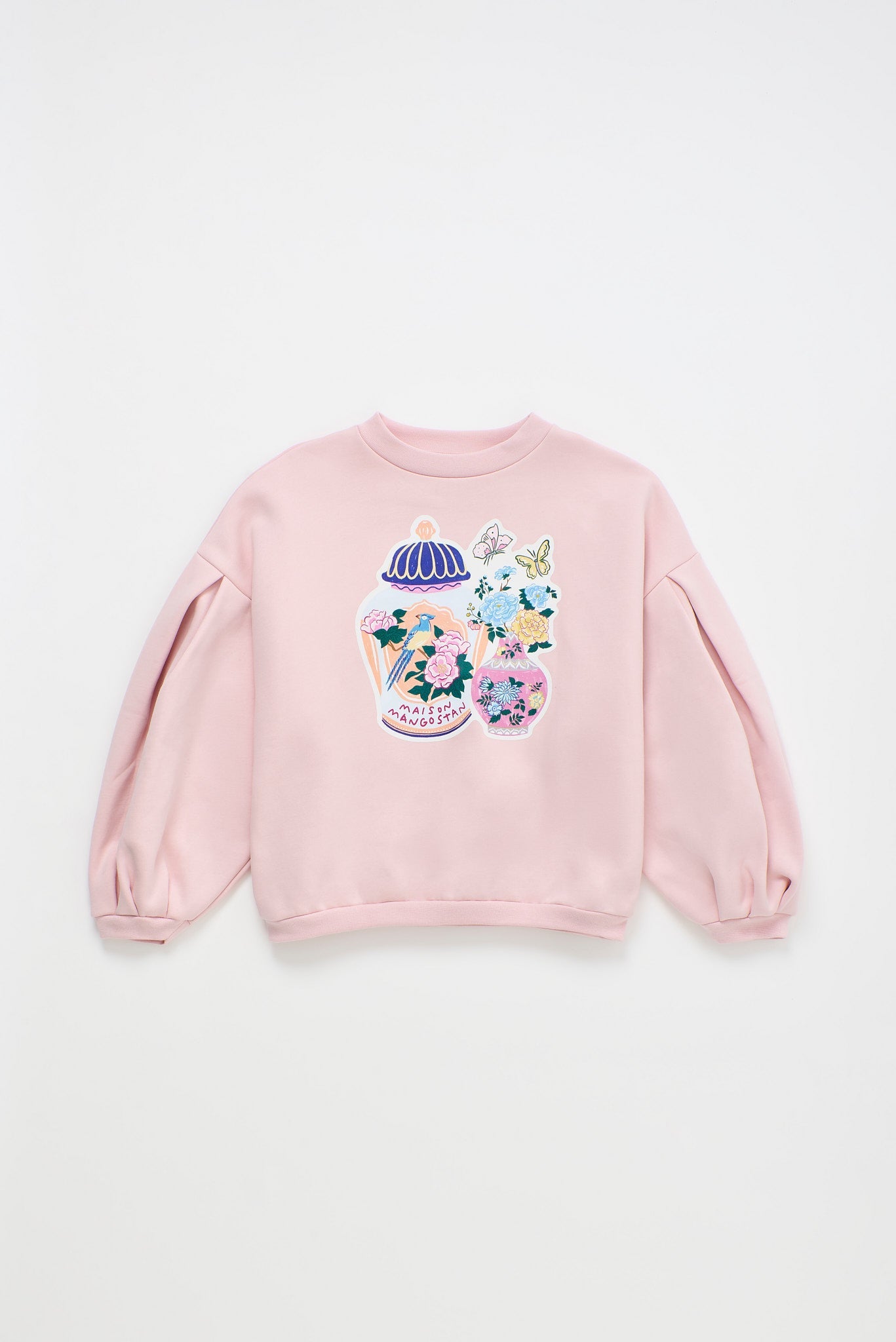Porcelain Sweatshirt Pink — Maison Mangostan FW26