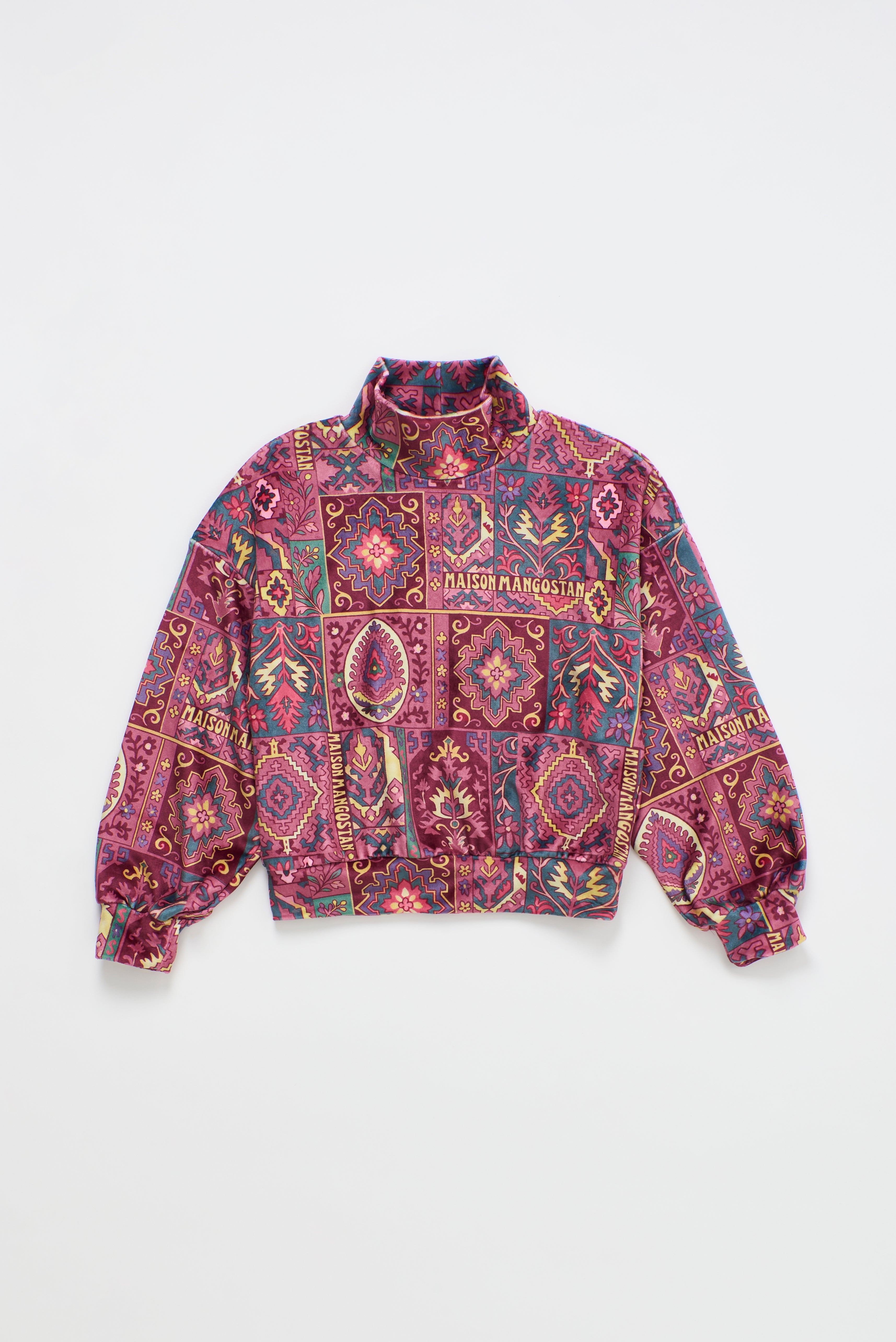 Carpet Velvet Sweater Burgundy — Maison Mangostan FW26