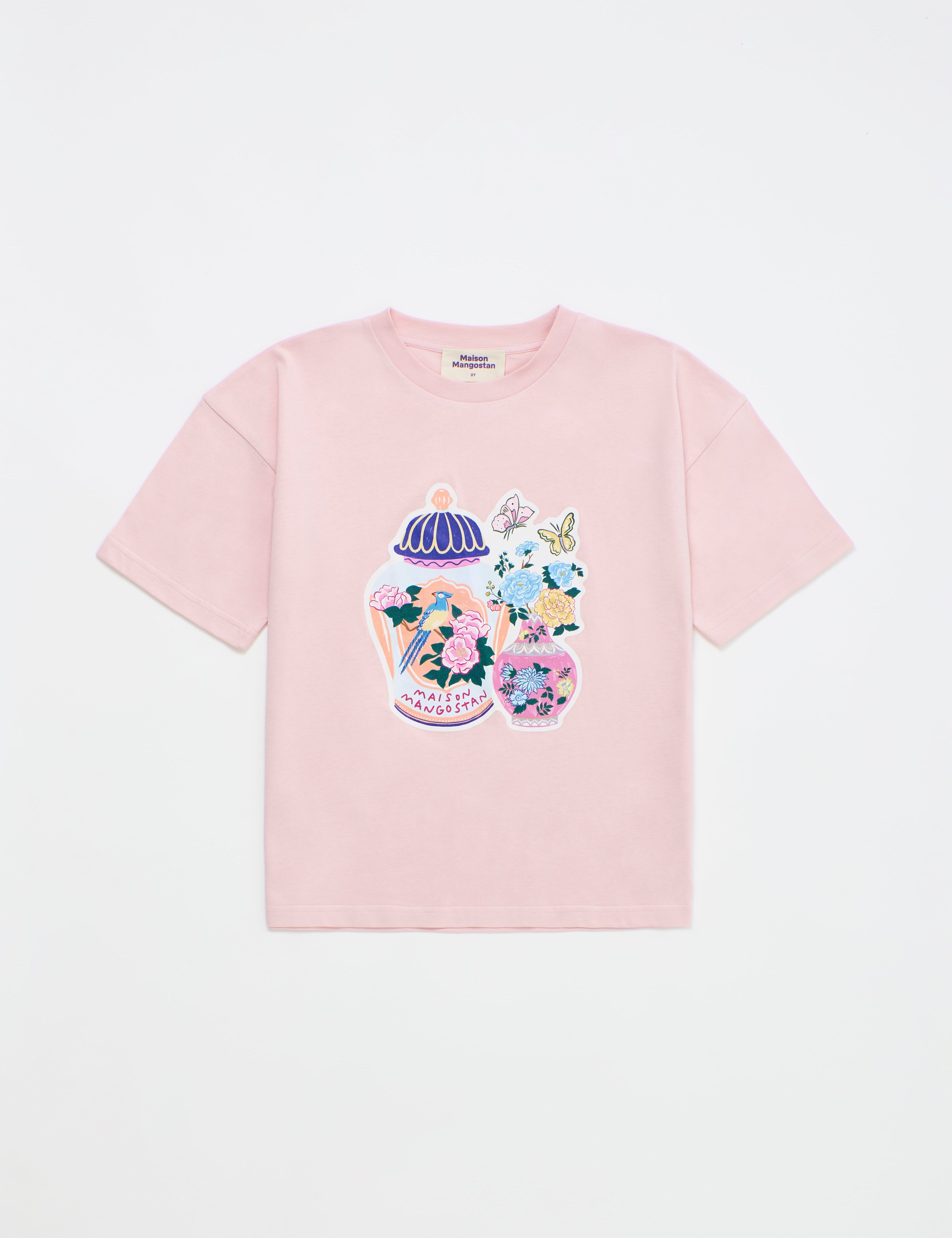 Porcelain T-Shirt Pink — Maison Mangostan FW26