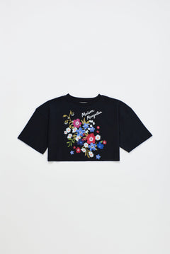 Florecitas T-Shirt Black — Maison Mangostan FW26