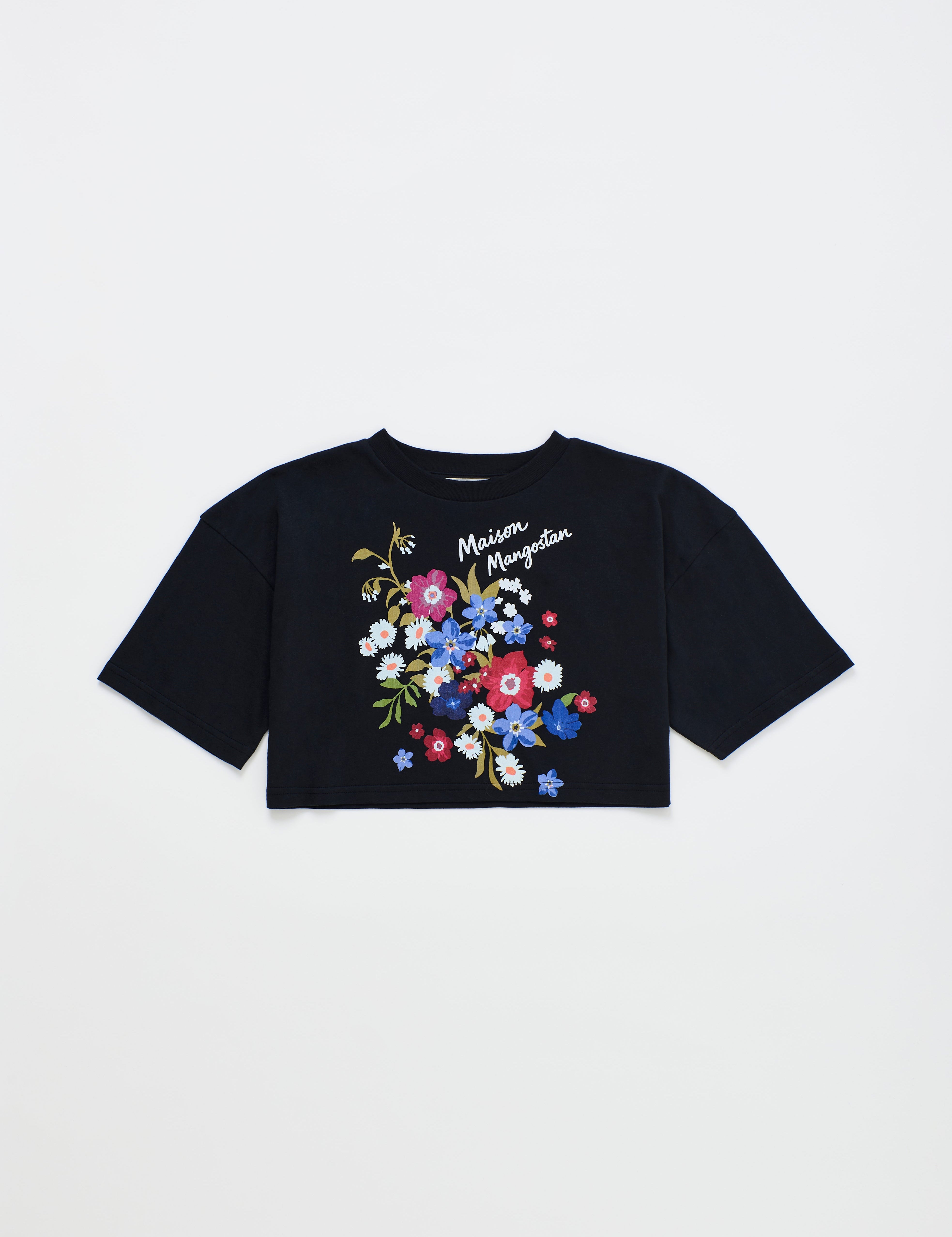 Florecitas T-Shirt Black — Maison Mangostan FW26