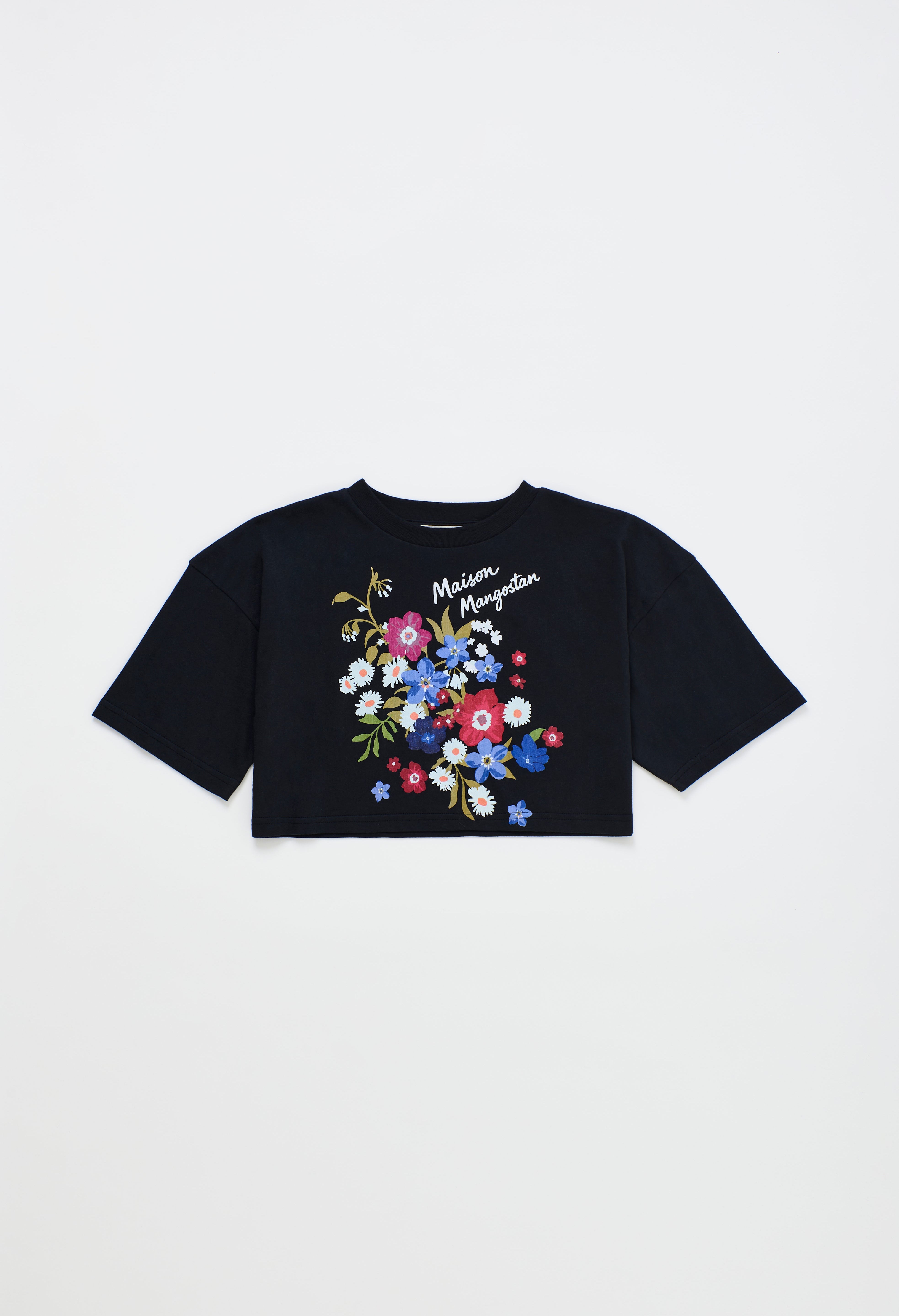 Florecitas T-Shirt Black — Maison Mangostan FW26