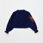 Vegetables Microcorduroy Top Blue — Maison Mangostan FW26