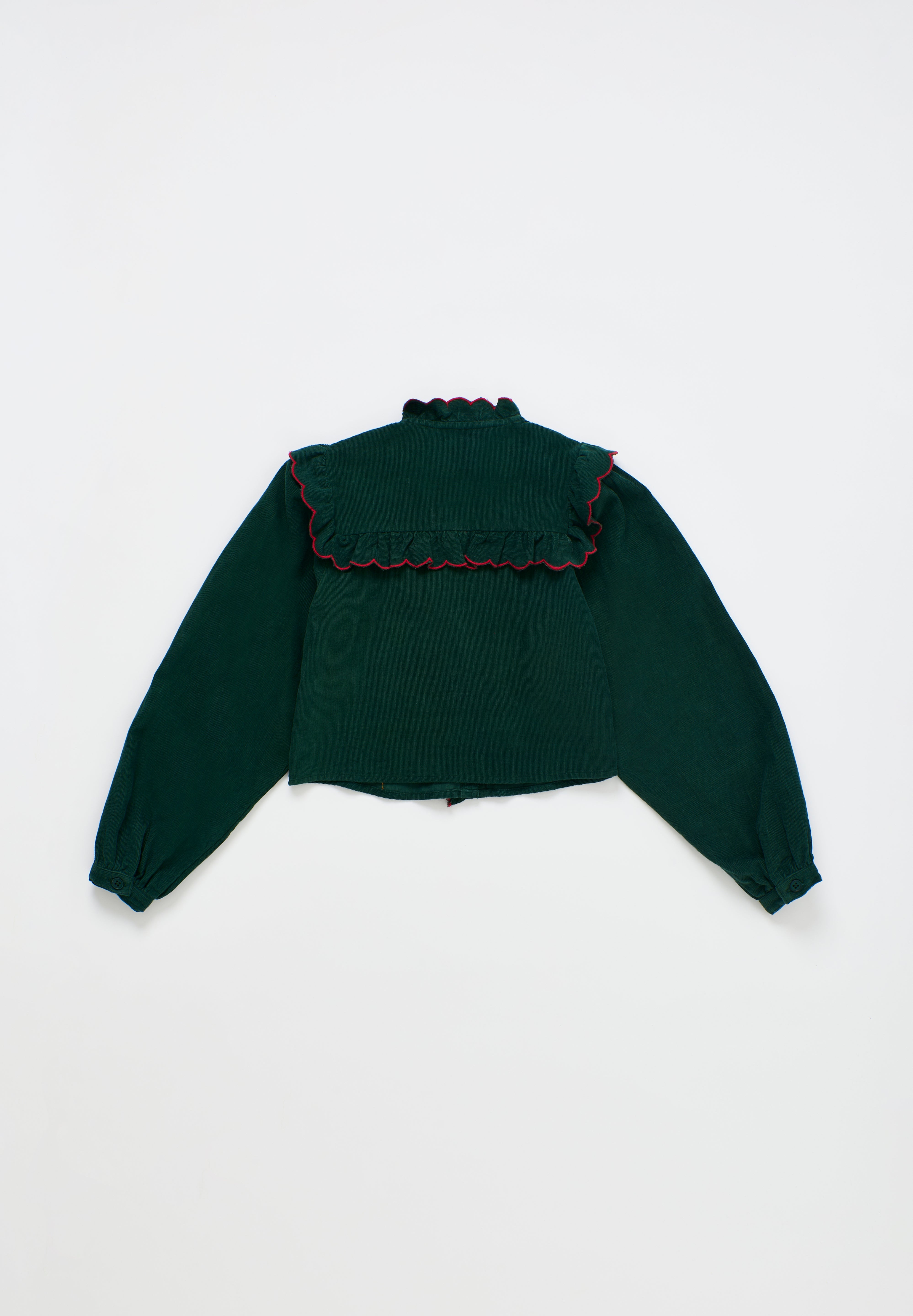 Vegetables Microcorduroy Embroidery Shirt Green — view 2