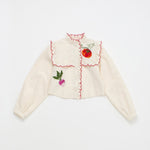 Vegetables Embroidery Shirt Angora — Maison Mangostan FW26