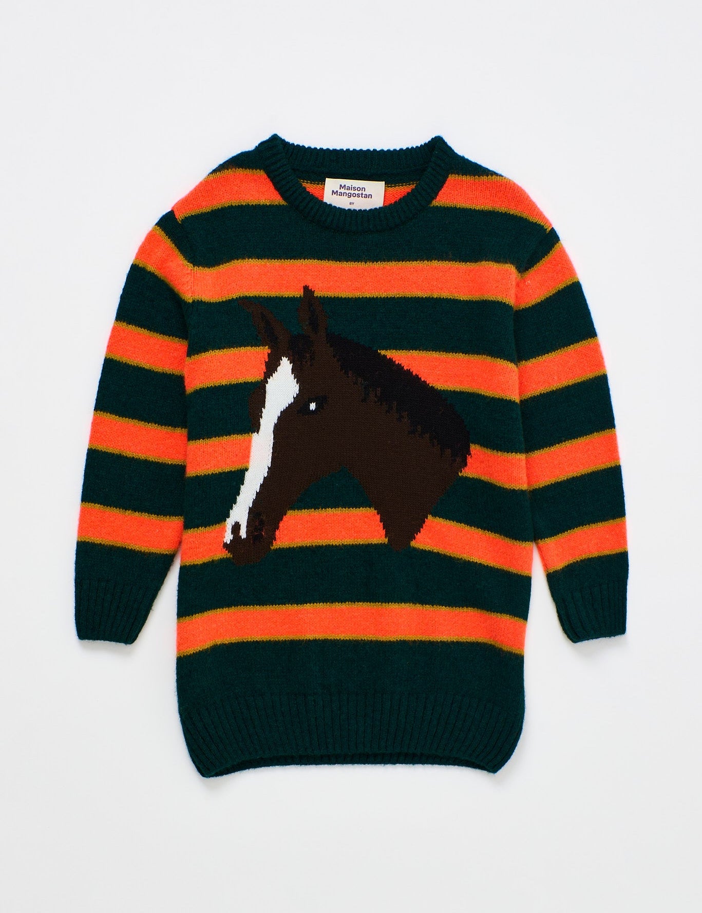 Horse Knitted Jersey Green — Maison Mangostan FW26