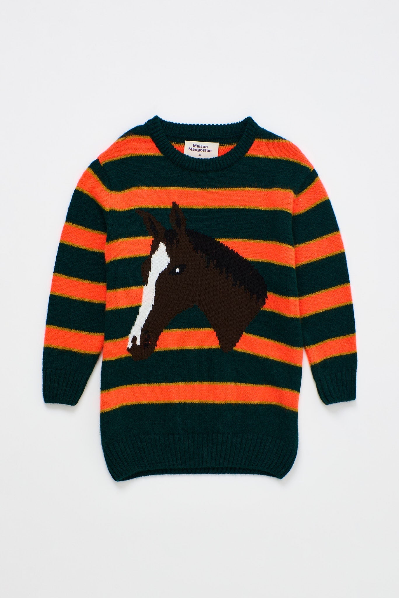 Horse Knitted Jersey Green — Maison Mangostan FW26