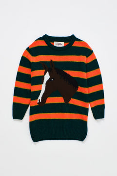 Horse Knitted Jersey Green — Maison Mangostan FW26