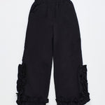 Ruffles Nylon Pant Black — Maison Mangostan FW26