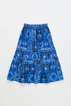 Carpet Microcorduroy Skirt Blue — Maison Mangostan FW26