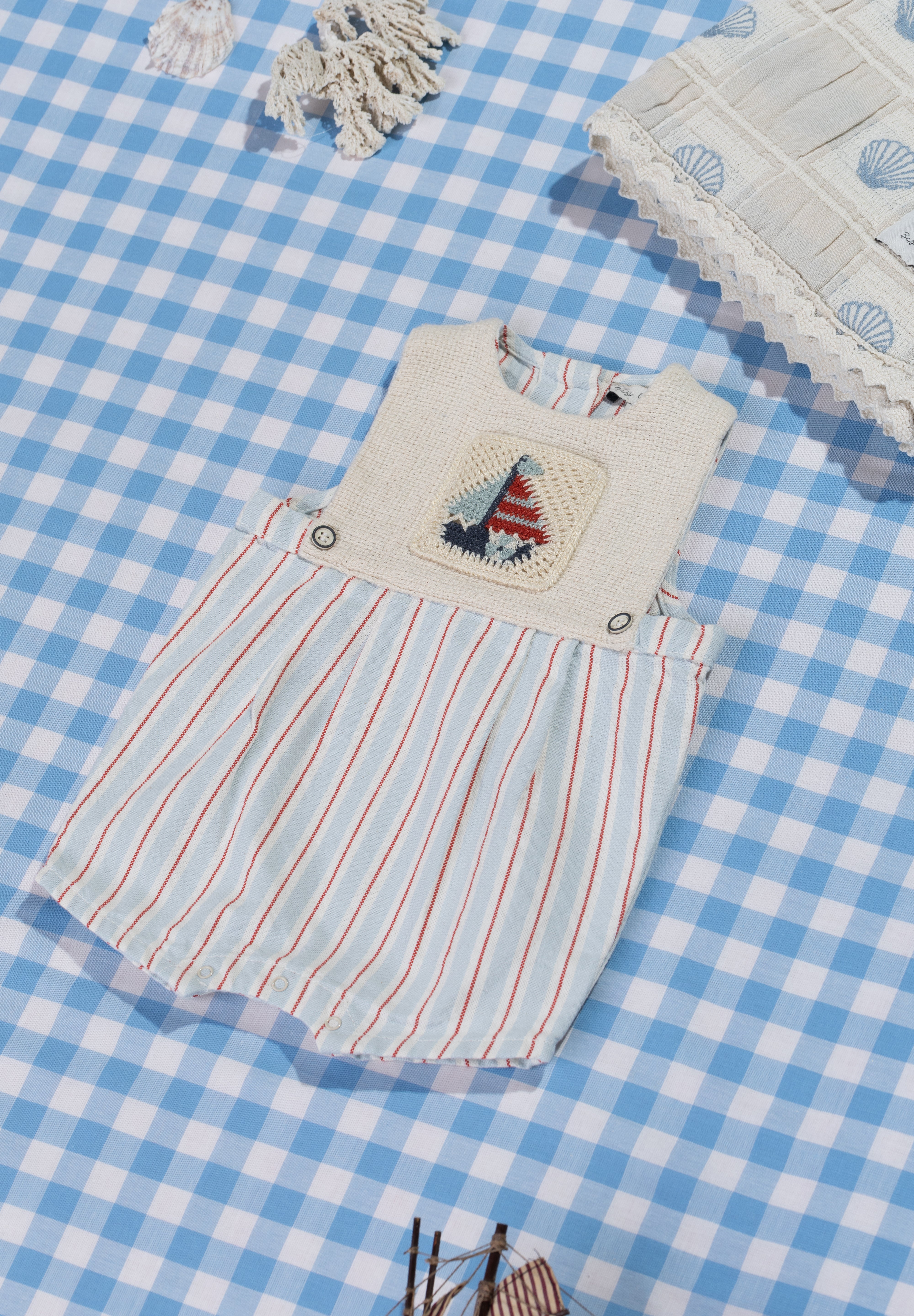 Bebe Organic baby romper in organic cotton