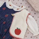 Bebe Organic Baby Cotton Blouse in Heart Lace (Anita)