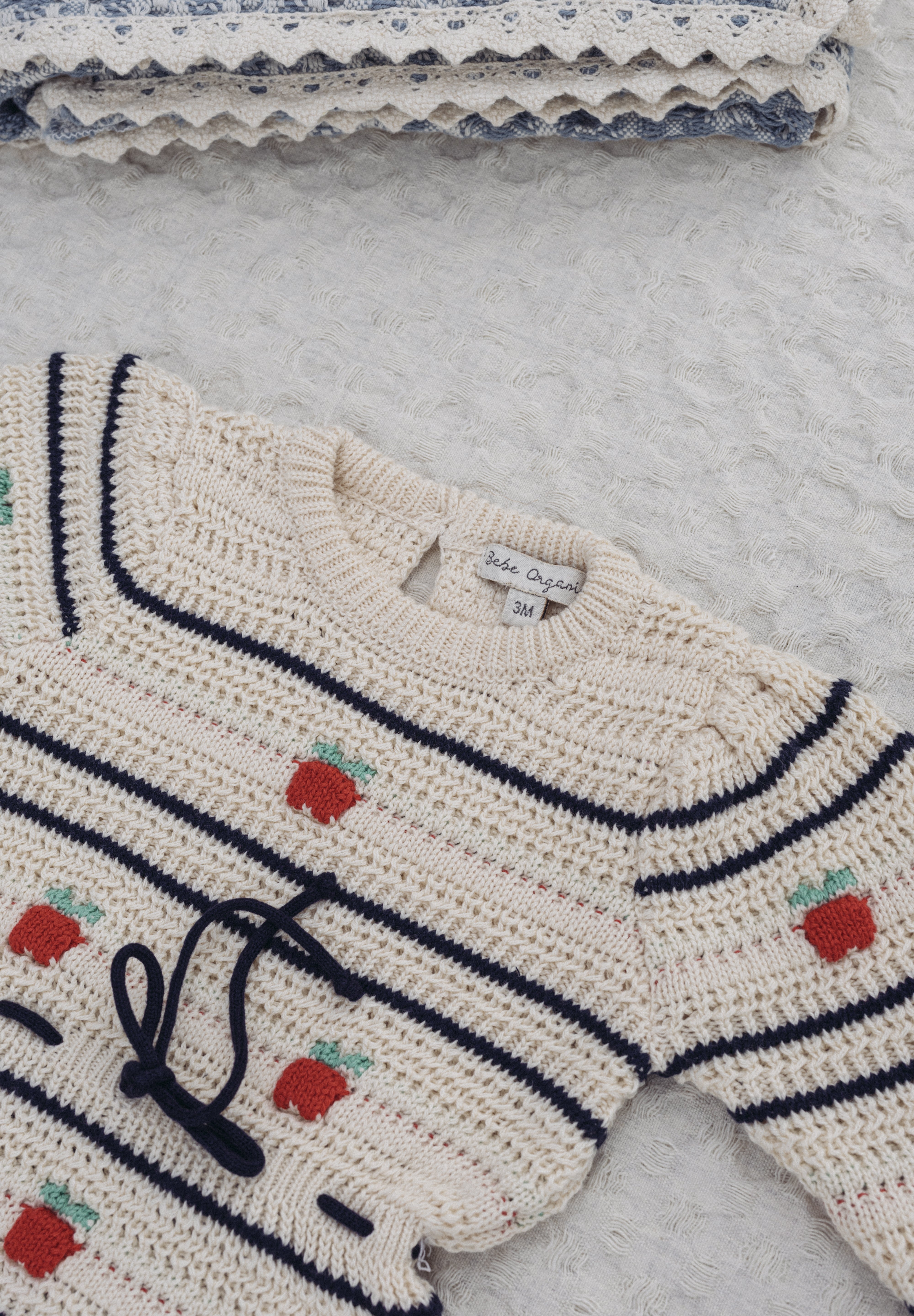 Bebe Organic Baby Knit Romper in Fall Apple (Daisy)