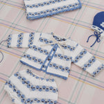 Bebe Organic Baby Set in Flower Stripe (Scilla)