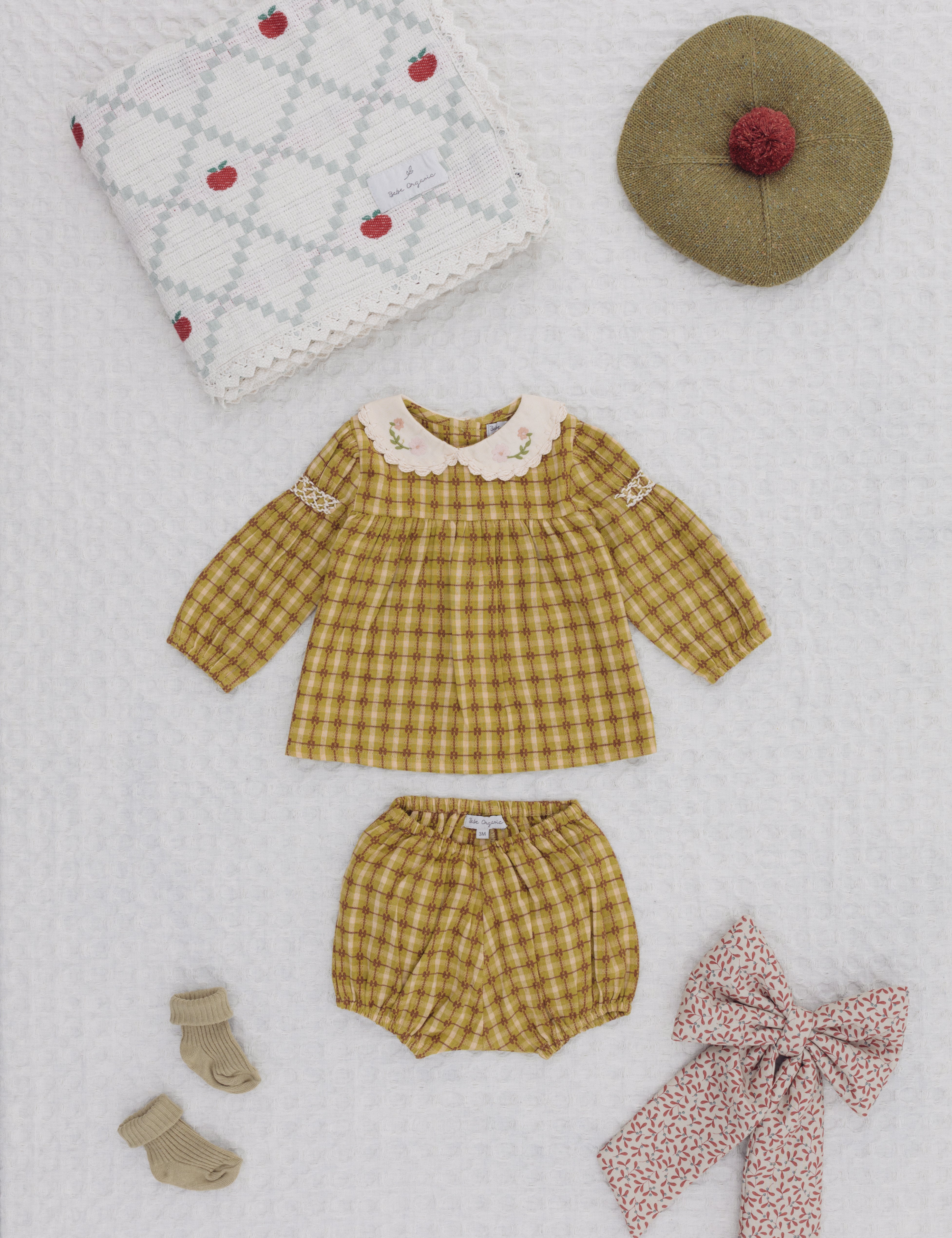 Bebe Organic Baby Cotton Set in Nostalgic Green (Saphira)