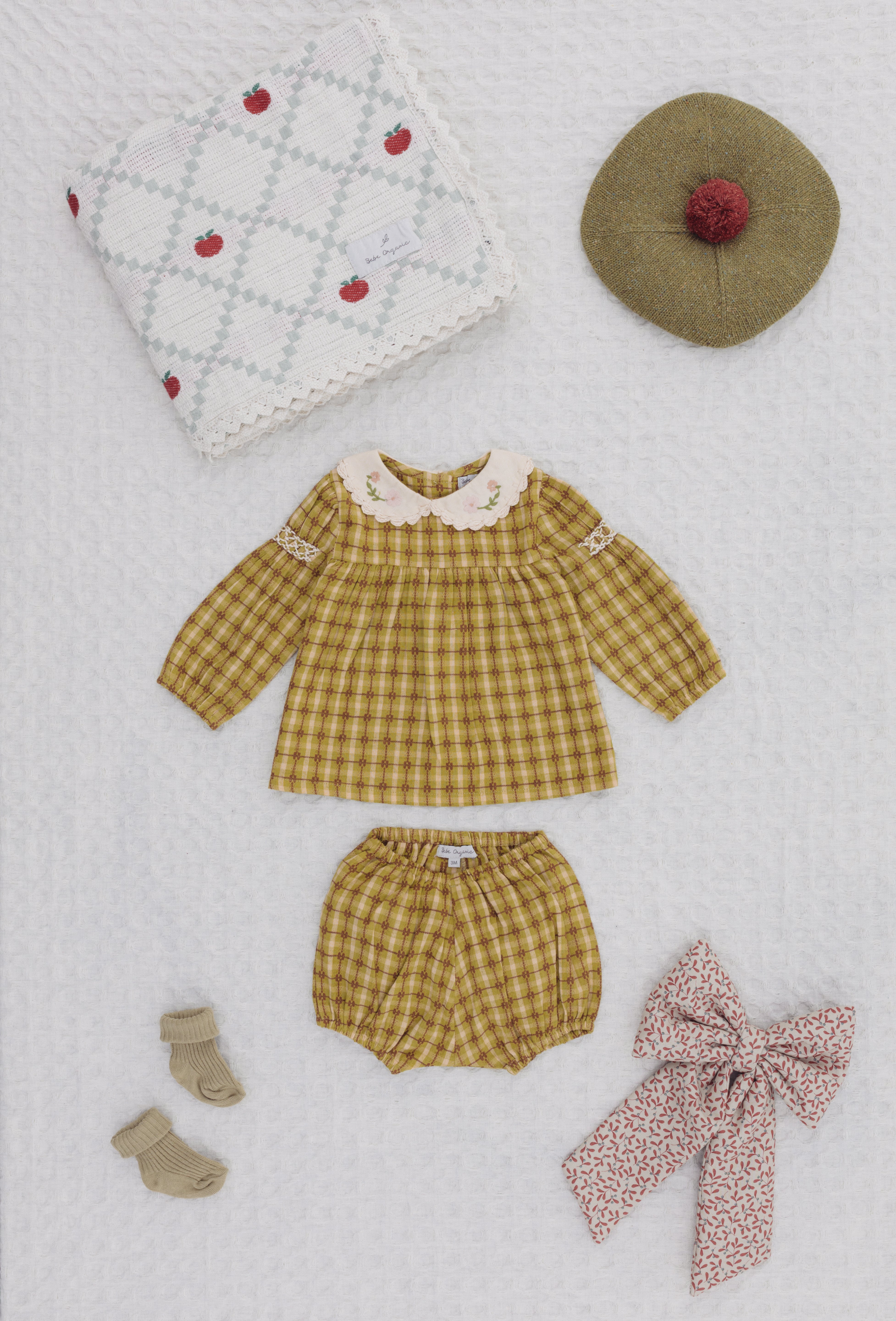 Bebe Organic Baby Cotton Set in Nostalgic Green (Saphira)