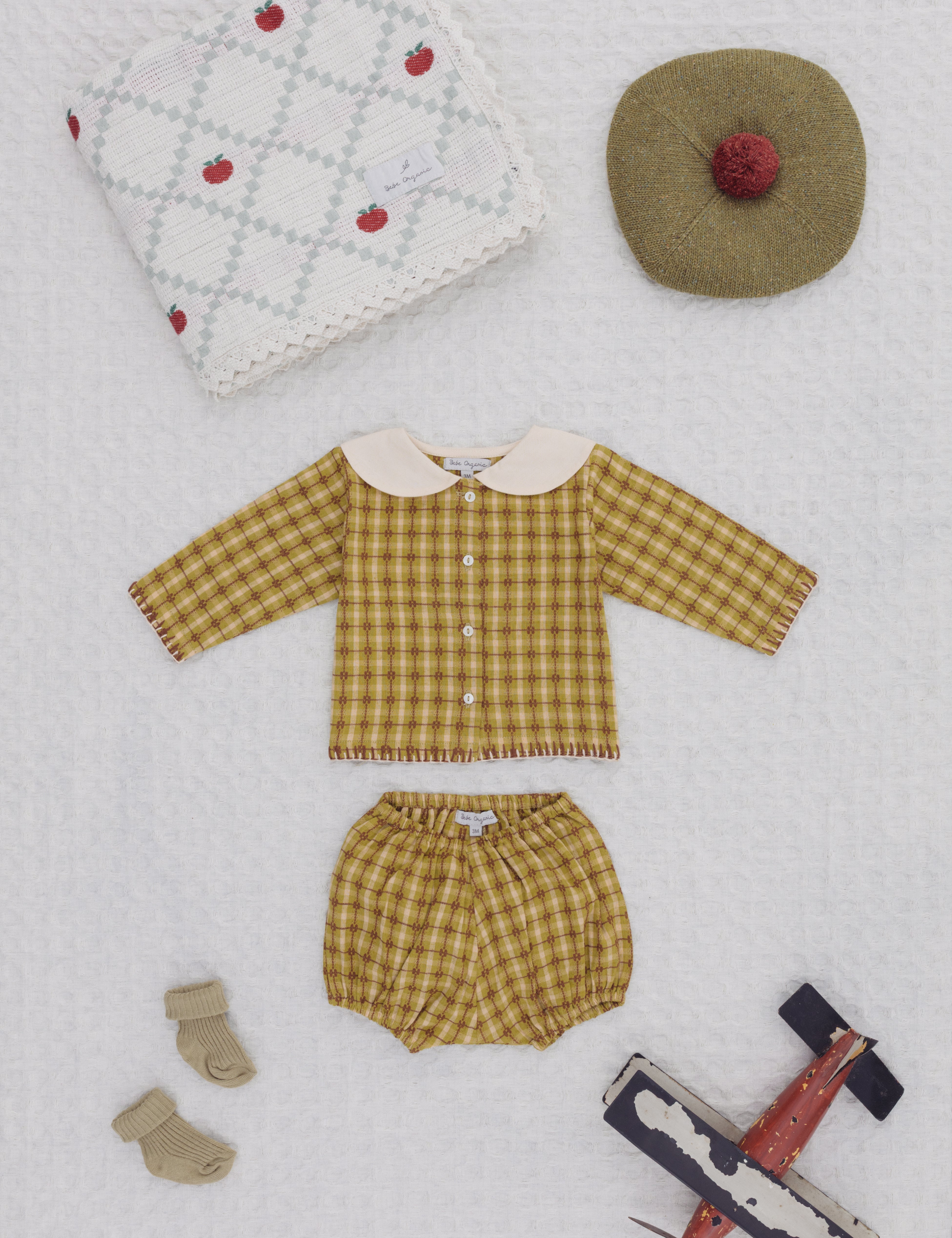 Bebe Organic Baby Cotton Set in Nostalgic Green (Sebastien)