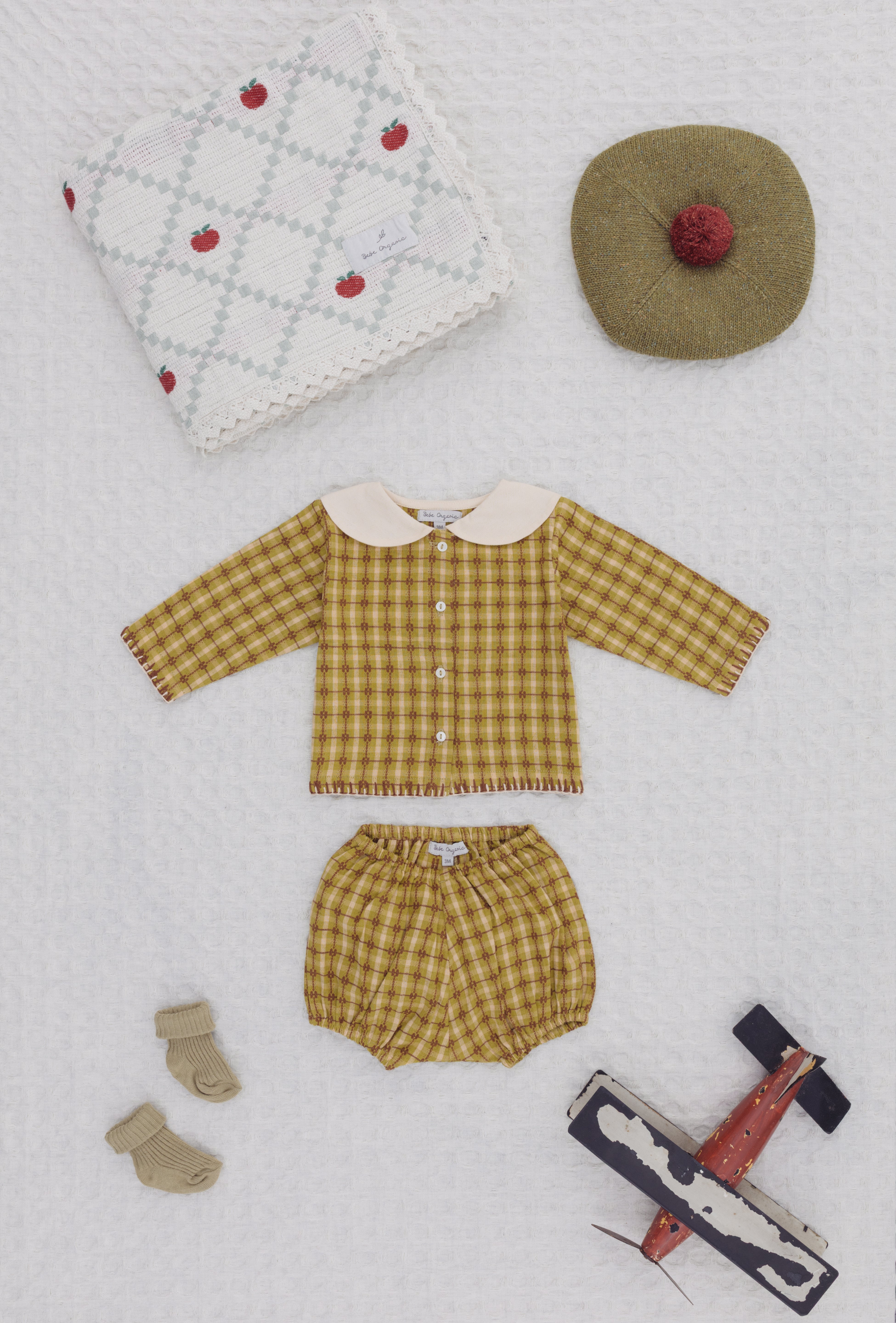 Bebe Organic Baby Cotton Set in Nostalgic Green (Sebastien)