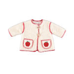 Baby Cotton Sherpa Coat (Apple) - studio white