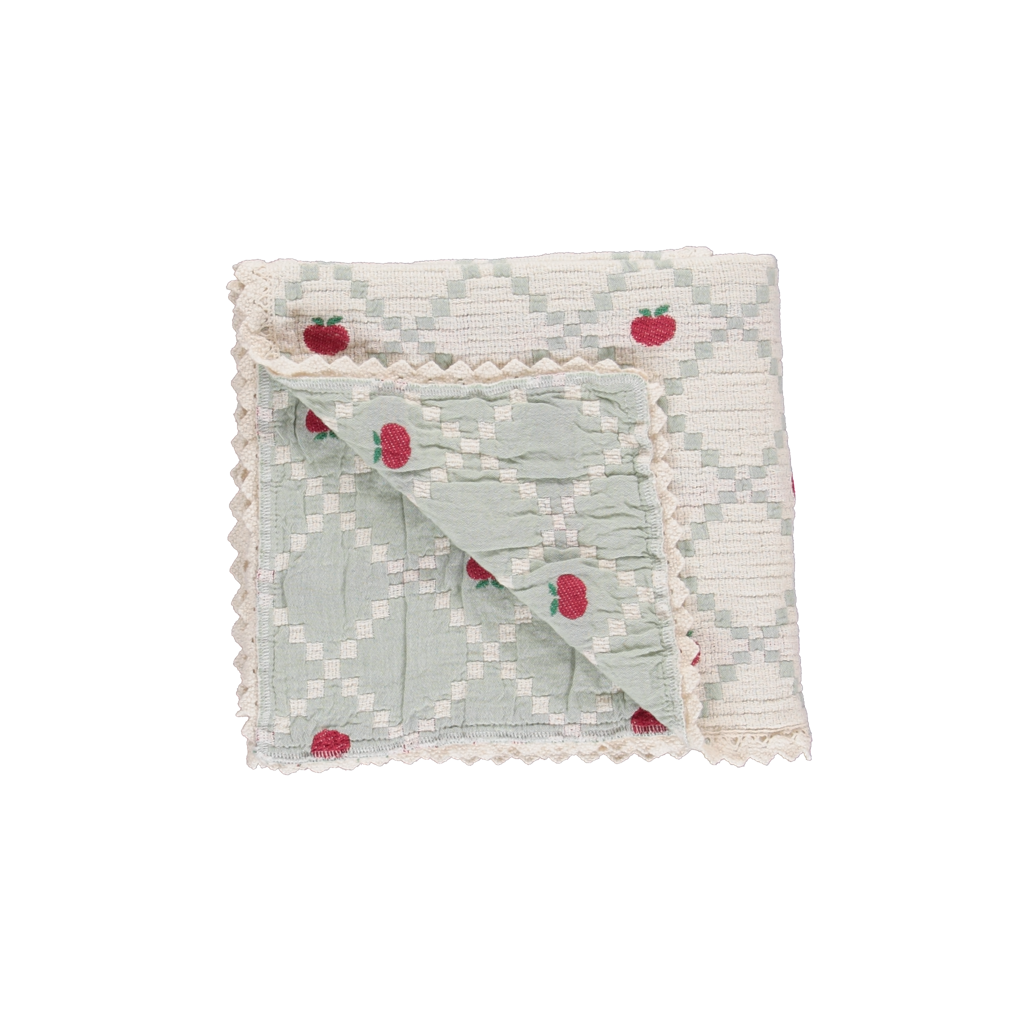 Bebe Organic Organic Cotton Baby Blanket in Apple Patchwork
