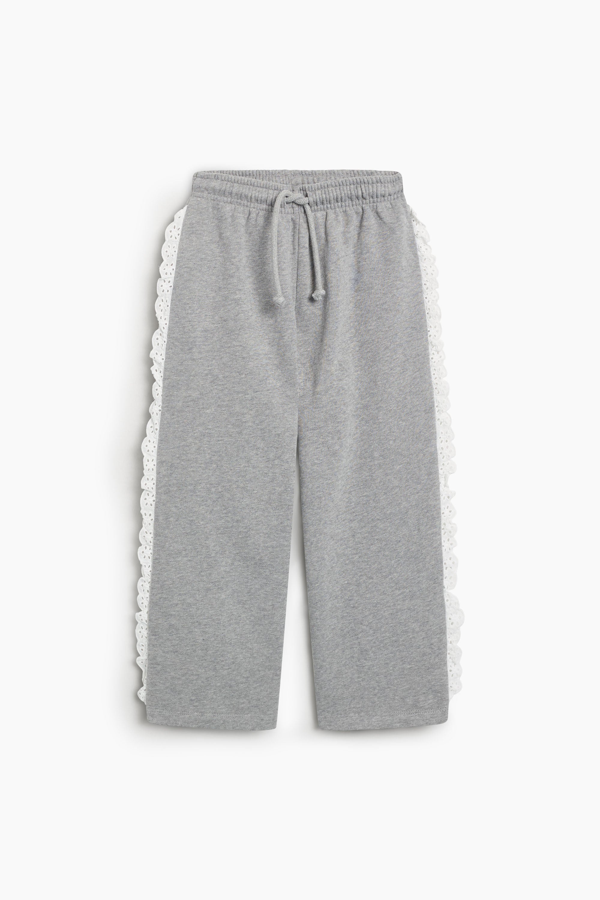Girls' Ash Brushed Fleece Joggers in Grey by The New Society