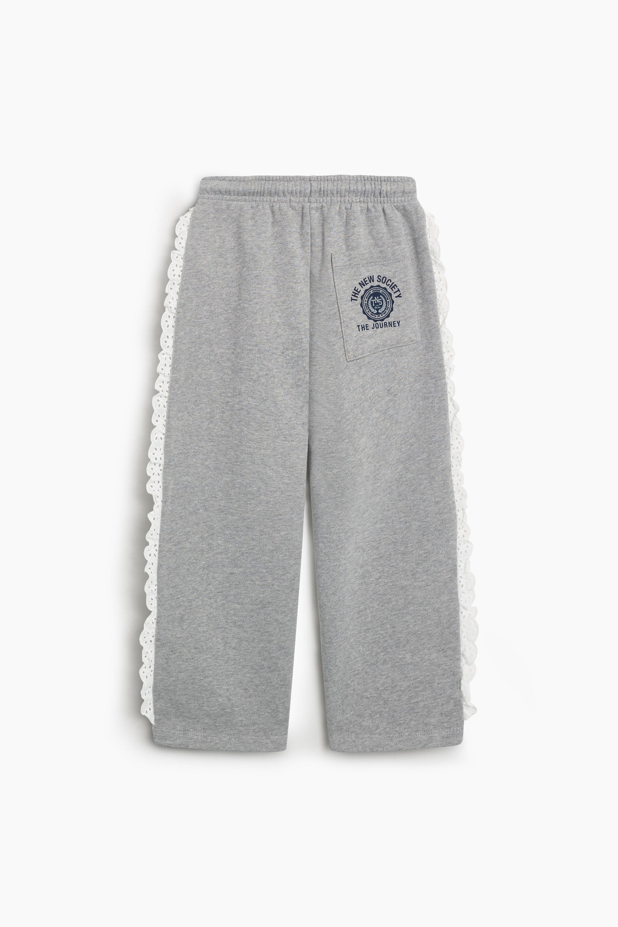 Girls' Ash Brushed Fleece Joggers in Grey by The New Society