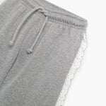 Girls' Ash Brushed Fleece Joggers in Grey by The New Society