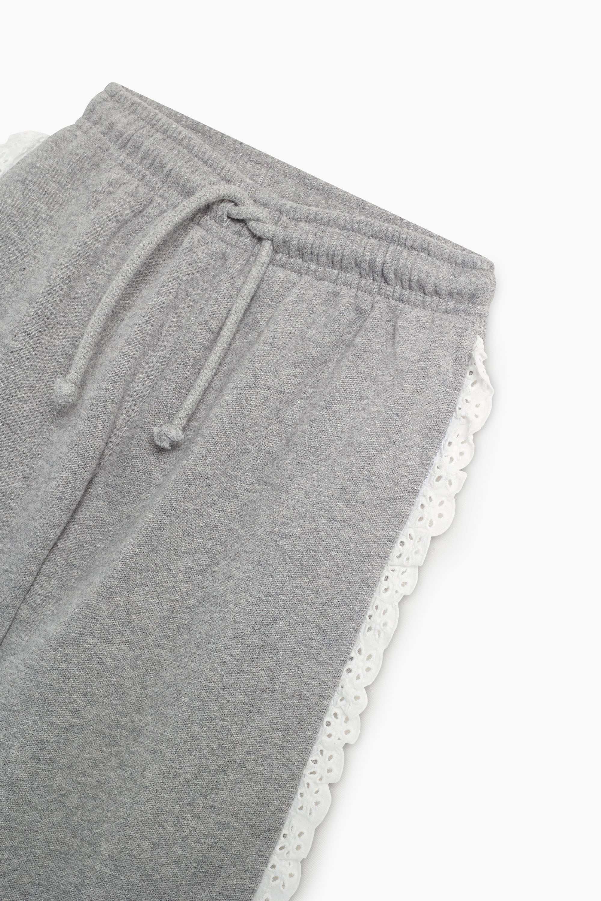 Girls' Ash Brushed Fleece Joggers in Grey by The New Society