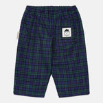 Baby Checked Poplin Trousers in Blue - back