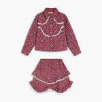 Girls' Bloom Floral Print Shirt & Ruffle Skirt Set by The New Society