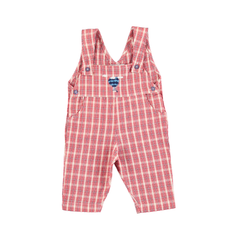 Baby Cotton Overall in Nostalgia Check (Beau) - studio white