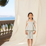 Bebe Organic baby smocked shorts in organic cotton
