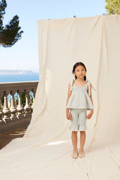 Bebe Organic baby smocked shorts in organic cotton