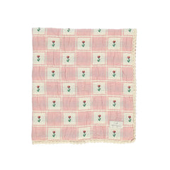Baby Tulip Patchwork Blanket - studio white