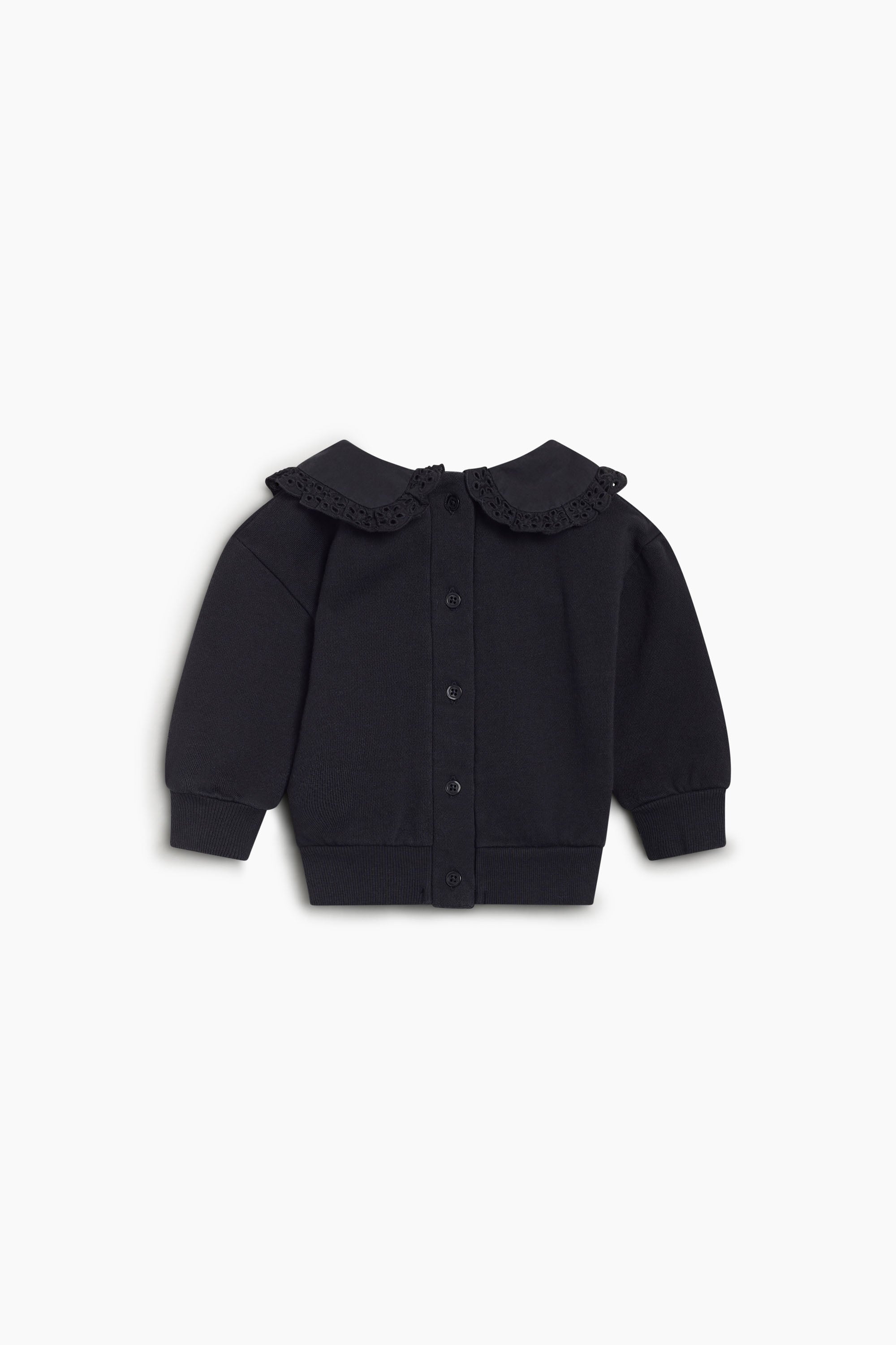 Baby Girls' Bluff Cotton Fleece Sweatshirt in Grey by The New Society