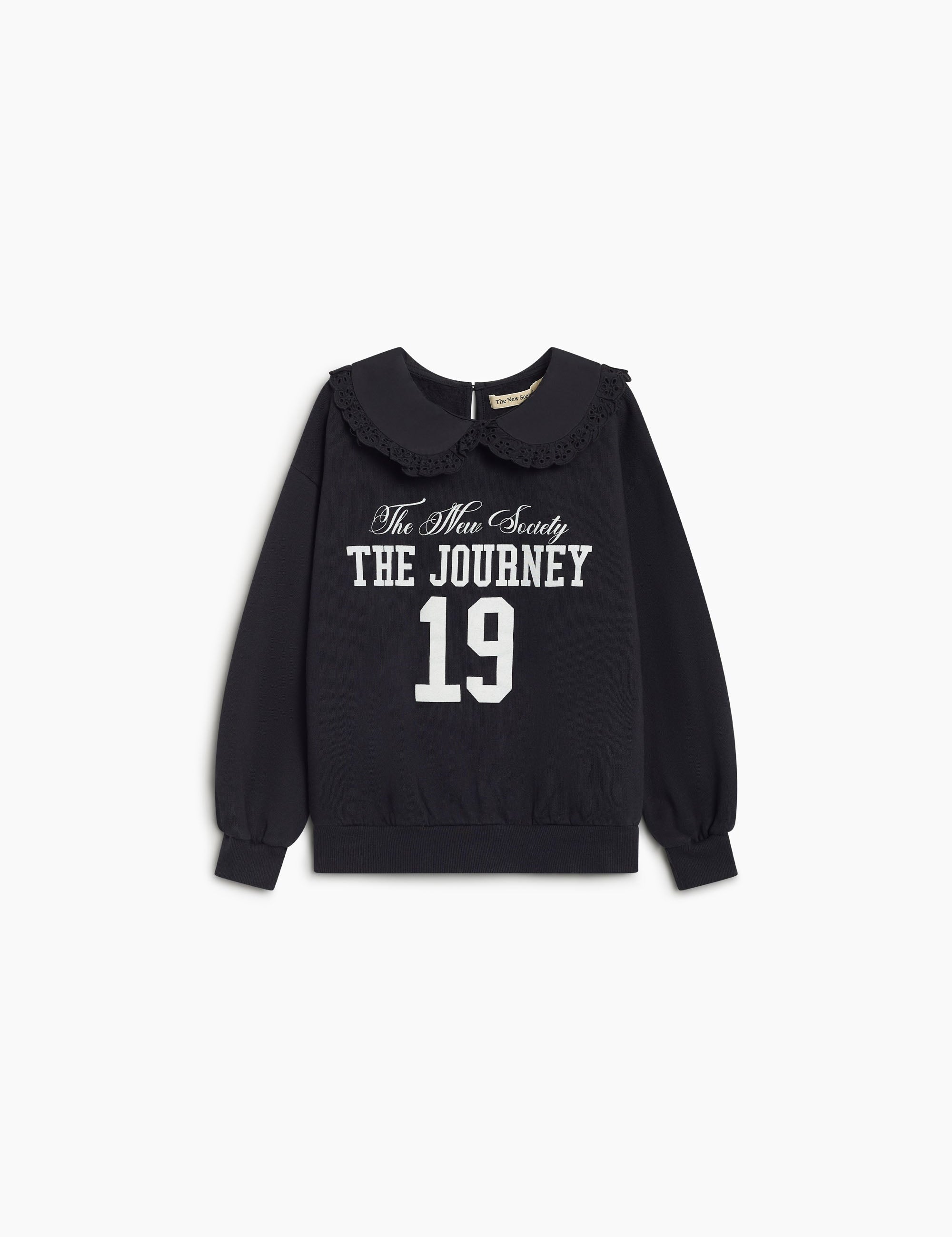Kids' Bluff Cotton Sweatshirt with Contrast Collar by The New Society