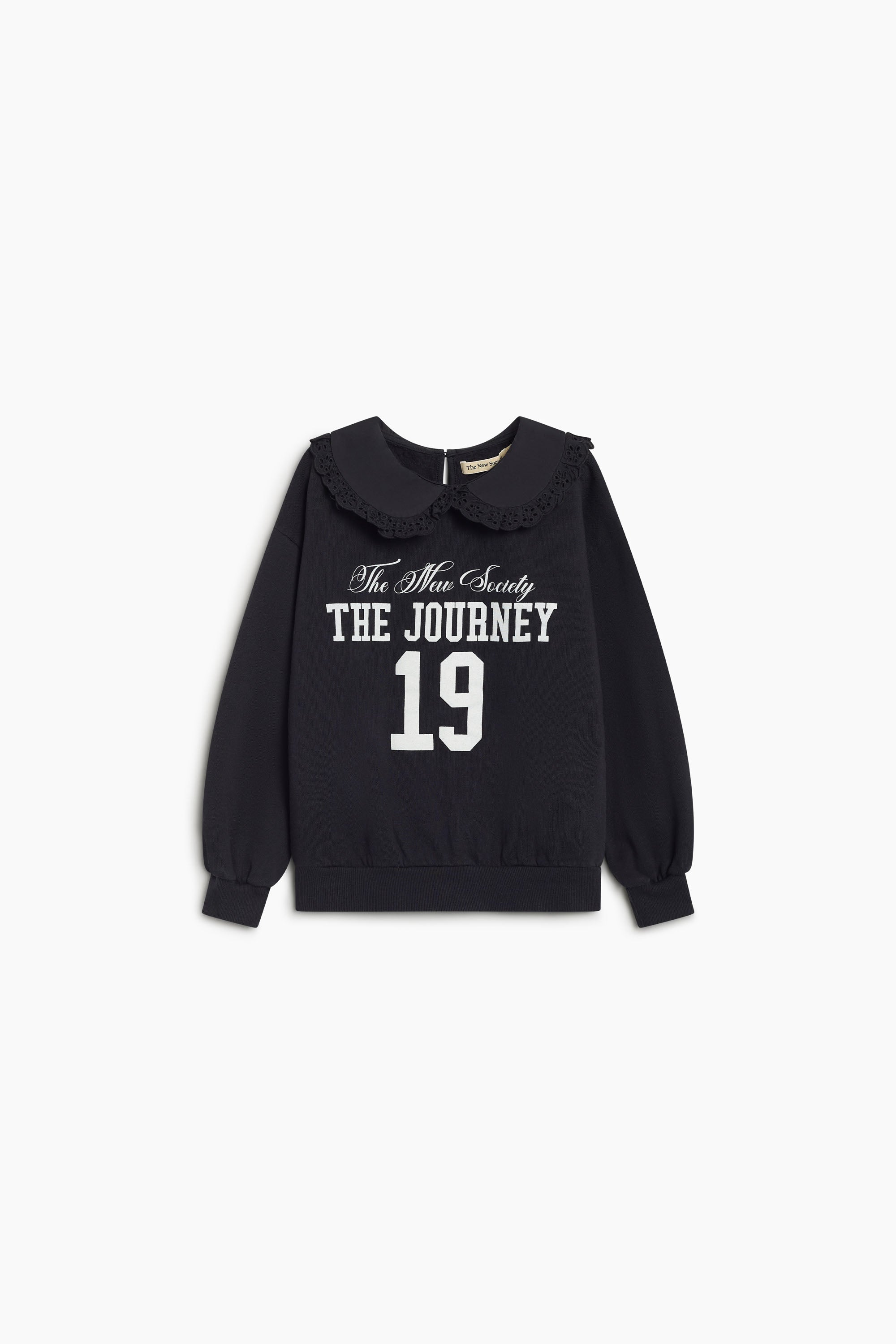 Kids' Bluff Cotton Sweatshirt with Contrast Collar by The New Society