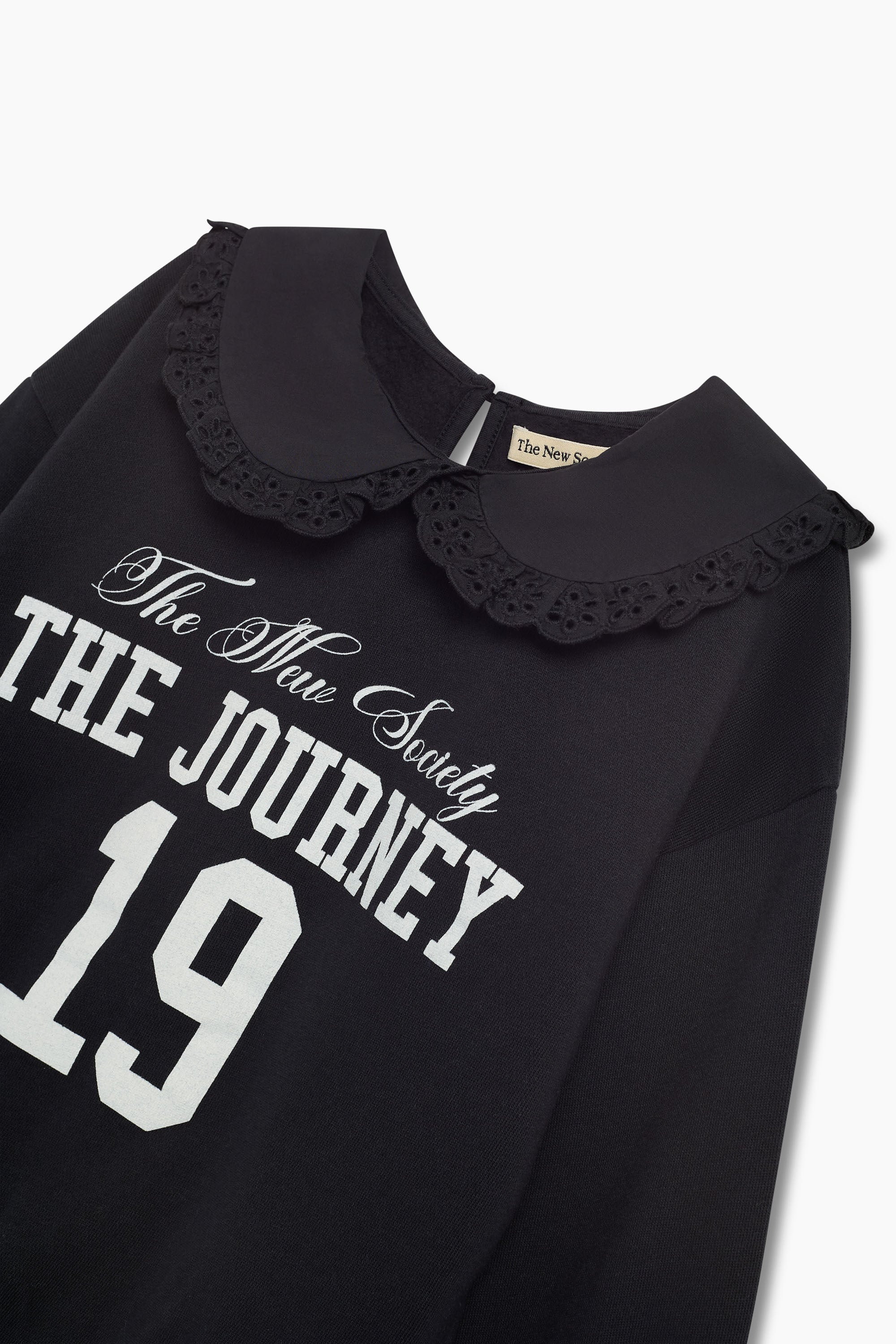 Kids' Bluff Cotton Sweatshirt with Contrast Collar by The New Society