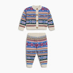 Baby Caia Jacquard Cardigan & Trousers Set by The New Society
