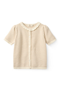 Check Jacquard Cardigan
