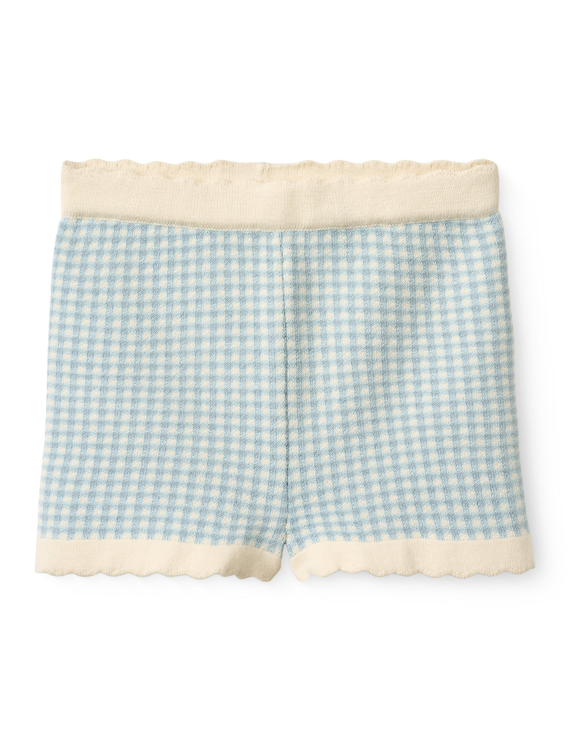 Copenhagen Colors kids check jacquard cotton shorts in blue
