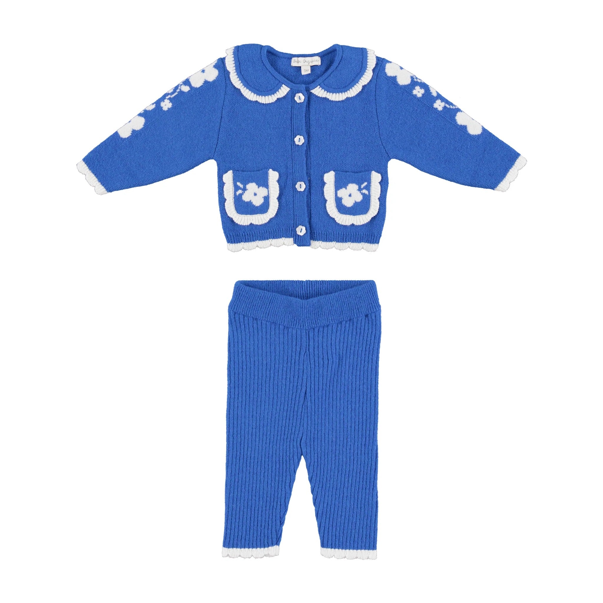 Baby Cosette Nordic Wool Blend Cardigan & Leggings Set by Bebe Organic