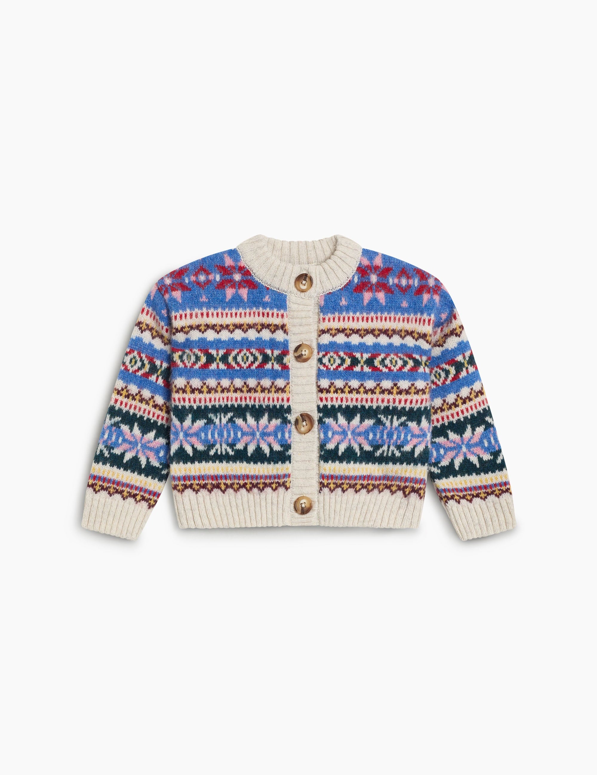 Baby Caia Multicolour Jacquard Cardigan by The New Society